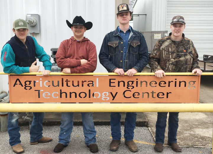FFA Tractor Technician team members Jesse Bowden, Zackary Davenport, Remington Coleman and Reece Gilbreath have earned their spot at state competition at the Houston Livestock Show and Rodeo after placing second in the Area 6 Tractor Technician Contest.